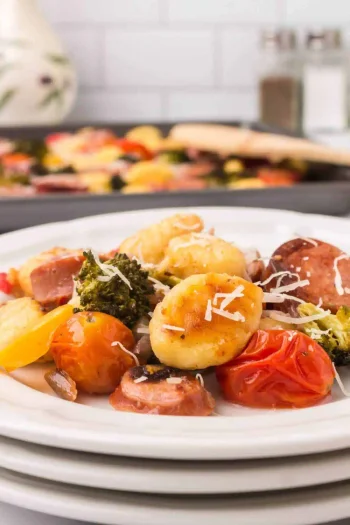 Italian Sausage with Gnocchi Sheet Pan Dinner