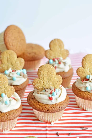 Gingerbread Man Cupcakes