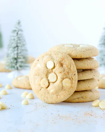 Eggnog White Chocolate Chip Cookies