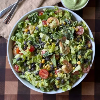 Southwest Shrimp Salad with Creamy Avocado Dressing
