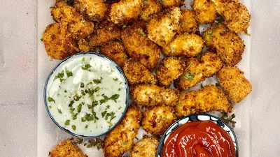 High Protein Air Fried Chicken Nuggets