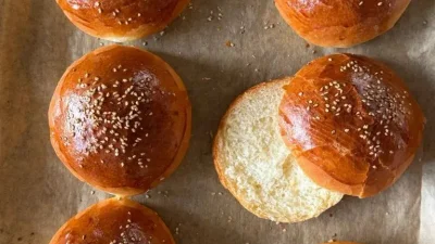 Homemade Brioche Burger Buns