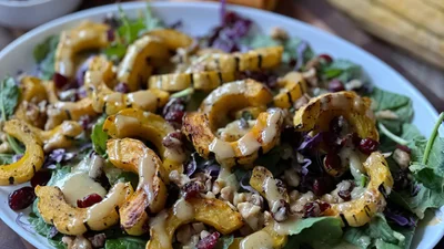 Delicata Squash & Baby Kale Salad