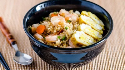 Japanese Fried Rice with Shrimp
