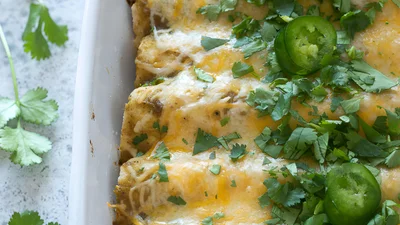 Green Enchiladas with Ground Turkey