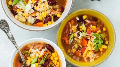 Slow Cooker Mexican Corn and Bean Soup
