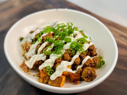 High-Protein Garlic Butter Beef & Potato Bowl
